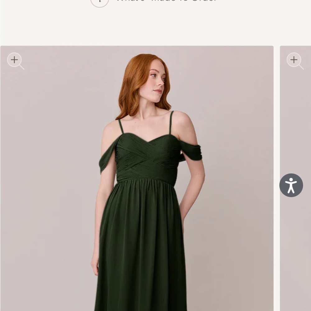 Revelry Forest Green Off-Shoulder Gown